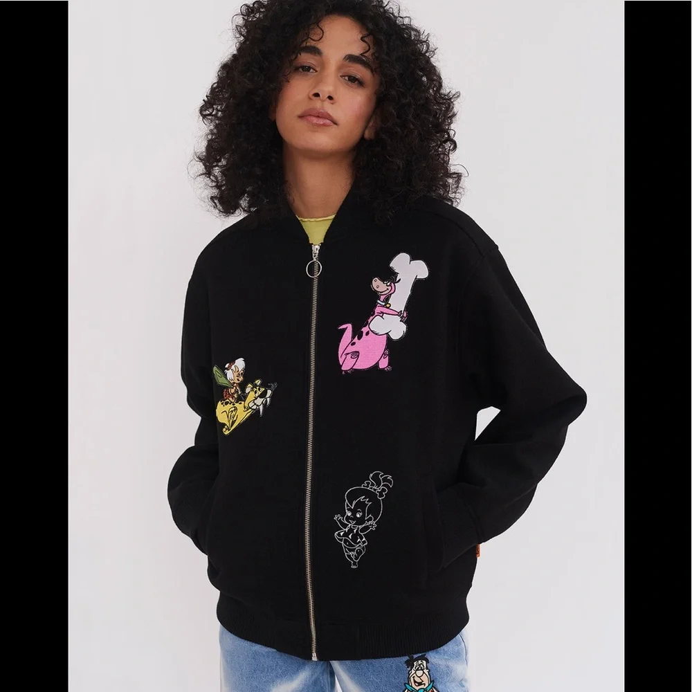 lazy oaf flinstones jacket unisex - Picture 1 of 3